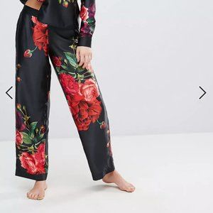 B By Ted Baker Juxtapose Rose Print Pyjama Pant US 10 / UK 14